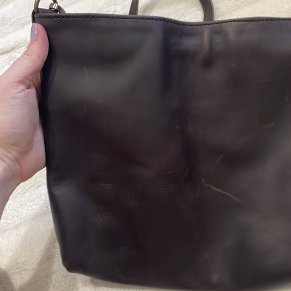 Real leather dark brown cross body bag custom made in Hoi Ann, Vietnam - Picture 3 of 3